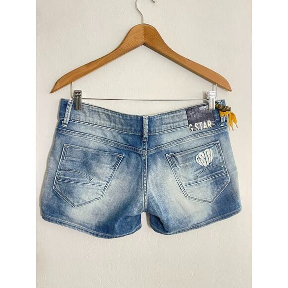 G Star Original Raw Jean Shorts sz 30 Kitson Collab Denim Womens Y2K Style - Picture 6 of 7